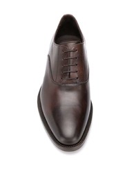 dunkelbraune Leder Oxford Schuhe von Scarosso