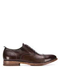 dunkelbraune Leder Oxford Schuhe von Moma