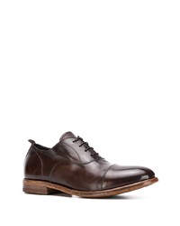 dunkelbraune Leder Oxford Schuhe von Moma