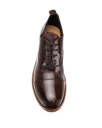 dunkelbraune Leder Oxford Schuhe von Moma