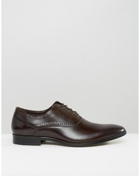 dunkelbraune Leder Oxford Schuhe von Aldo