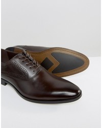 dunkelbraune Leder Oxford Schuhe von Aldo