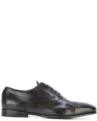 dunkelbraune Leder Oxford Schuhe von Officine Creative