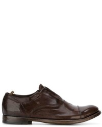 dunkelbraune Leder Oxford Schuhe von Officine Creative