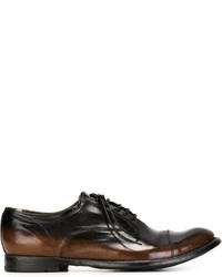 dunkelbraune Leder Oxford Schuhe von Officine Creative