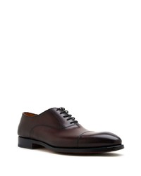 dunkelbraune Leder Oxford Schuhe von Magnanni