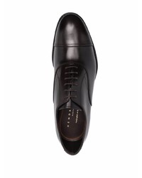 dunkelbraune Leder Oxford Schuhe von Henderson Baracco