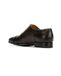 dunkelbraune Leder Oxford Schuhe von Santoni