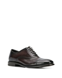 dunkelbraune Leder Oxford Schuhe von Henderson Baracco