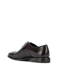 dunkelbraune Leder Oxford Schuhe von Henderson Baracco