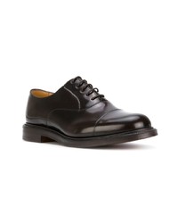 dunkelbraune Leder Oxford Schuhe von Church's