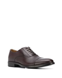 dunkelbraune Leder Oxford Schuhe von Scarosso