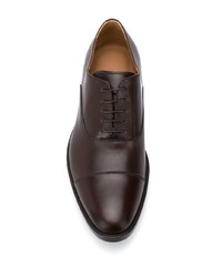 dunkelbraune Leder Oxford Schuhe von Scarosso