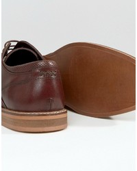 dunkelbraune Leder Oxford Schuhe von Asos