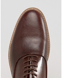 dunkelbraune Leder Oxford Schuhe von Asos