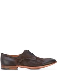 dunkelbraune Leder Oxford Schuhe von Premiata