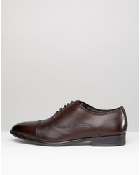 dunkelbraune Leder Oxford Schuhe von Base London