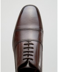 dunkelbraune Leder Oxford Schuhe von Base London