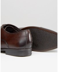 dunkelbraune Leder Oxford Schuhe von Base London