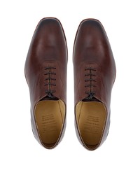 dunkelbraune Leder Oxford Schuhe von R.M. Williams