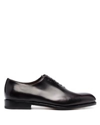 dunkelbraune Leder Oxford Schuhe von Salvatore Ferragamo