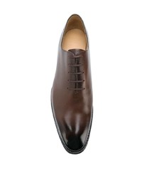 dunkelbraune Leder Oxford Schuhe von Bally