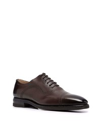 dunkelbraune Leder Oxford Schuhe von Bally