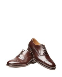 dunkelbraune Leder Oxford Schuhe von SHOEPASSION