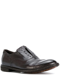 dunkelbraune Leder Oxford Schuhe von Officine Creative