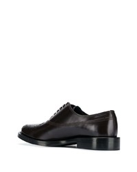 dunkelbraune Leder Oxford Schuhe von Undercover