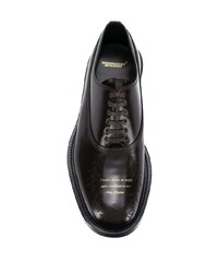 dunkelbraune Leder Oxford Schuhe von Undercover
