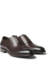 dunkelbraune Leder Oxford Schuhe von Hugo Boss