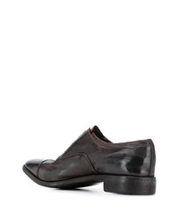 dunkelbraune Leder Oxford Schuhe von Premiata