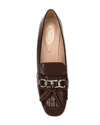 dunkelbraune Leder Pumps von Tod's