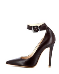 dunkelbraune Leder Pumps von Evita