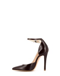 dunkelbraune Leder Pumps von Evita