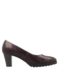 dunkelbraune Leder Pumps von Gabor