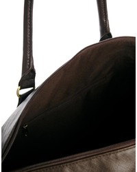 dunkelbraune Leder Reisetasche von Asos
