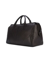 dunkelbraune Leder Reisetasche von Bottega Veneta