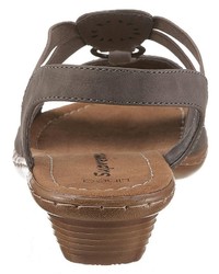 dunkelbraune Leder Sandaletten von Supremo