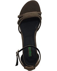 dunkelbraune Leder Sandaletten von Veganino