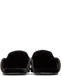 dunkelbraune Leder Slipper mit Quasten von Tom Ford