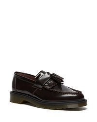 dunkelbraune Leder Slipper mit Quasten von Dr. Martens