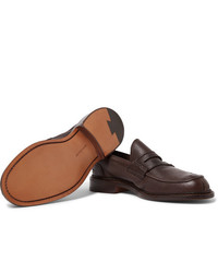 dunkelbraune Leder Slipper von Tricker's