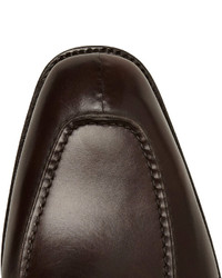 dunkelbraune Leder Slipper von John Lobb