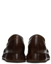 dunkelbraune Leder Slipper von Jacquemus