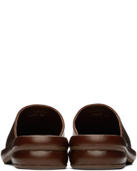 dunkelbraune Leder Slipper von Eckhaus Latta