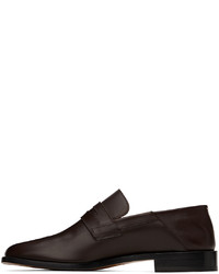 dunkelbraune Leder Slipper von Maison Margiela
