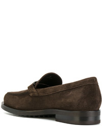 dunkelbraune Leder Slipper von Tod's