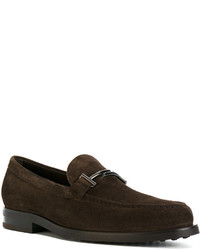 dunkelbraune Leder Slipper von Tod's